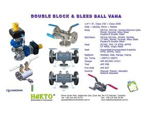 Double Block And Bleed Ball Valve Küresel Vana DBB Çift Blok Blid