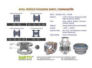 Metal Körüklü Expansion Joints Kompansatör Kompanzatör