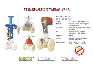 Termoplastik Diyafram Vana Thermoplastic THERMOPLASTIC Diaphragm DIAPHRAGM Valve 