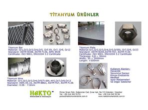Titanyum Ürünler Malzemeler Titanium TITANIUM Products Materials MATERIALS