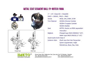 Metal Sit Segment Ball Vana  Seat V-Notch Valve 