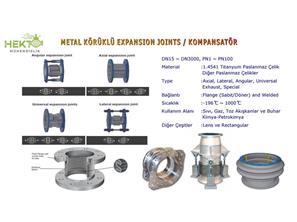 Metal Körüklü Expansion Joints Kompansatör  en