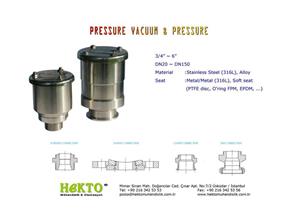 Pressure Vacuum and Basınç ve Vakum Emniyet Safety Valve Vana
