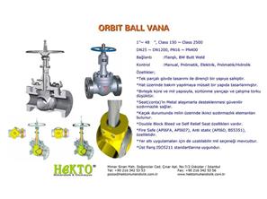 Orbit Ball Valve ORBIT Küresel  Vana